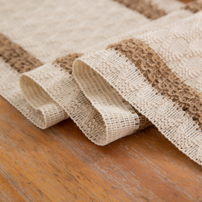 Farmhouse Rustic Table Runner With Tassel, 78" L x 12" D