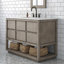 Artemus Tessa Meuble-lavabo de comptoir en bois de manguier et marbre blanc de Carrare-108713845