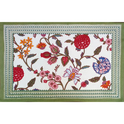 Ensemble de quatre napperons en coton 13 po Fawaka Floral Collection