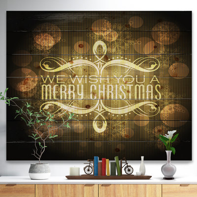 « Merry Christmas Wish on »-impression d’art textuel