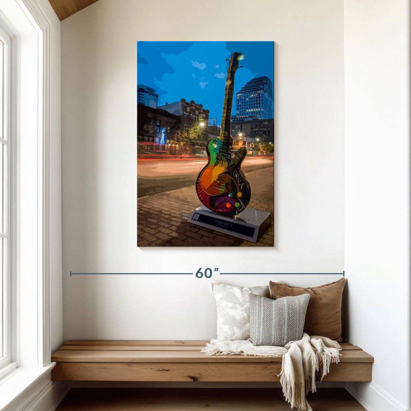 Abarca Austin Texas Guitar, 45" H x 30" W