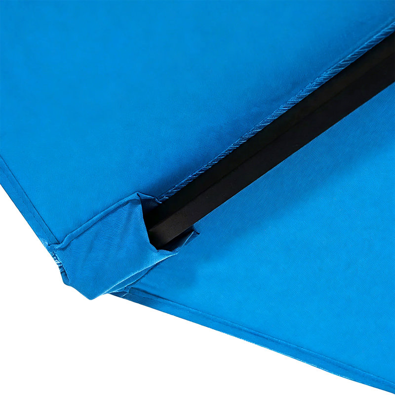 Parasol d'extérieur en porte-à-faux à DEL 10 pi, Bleu royal
