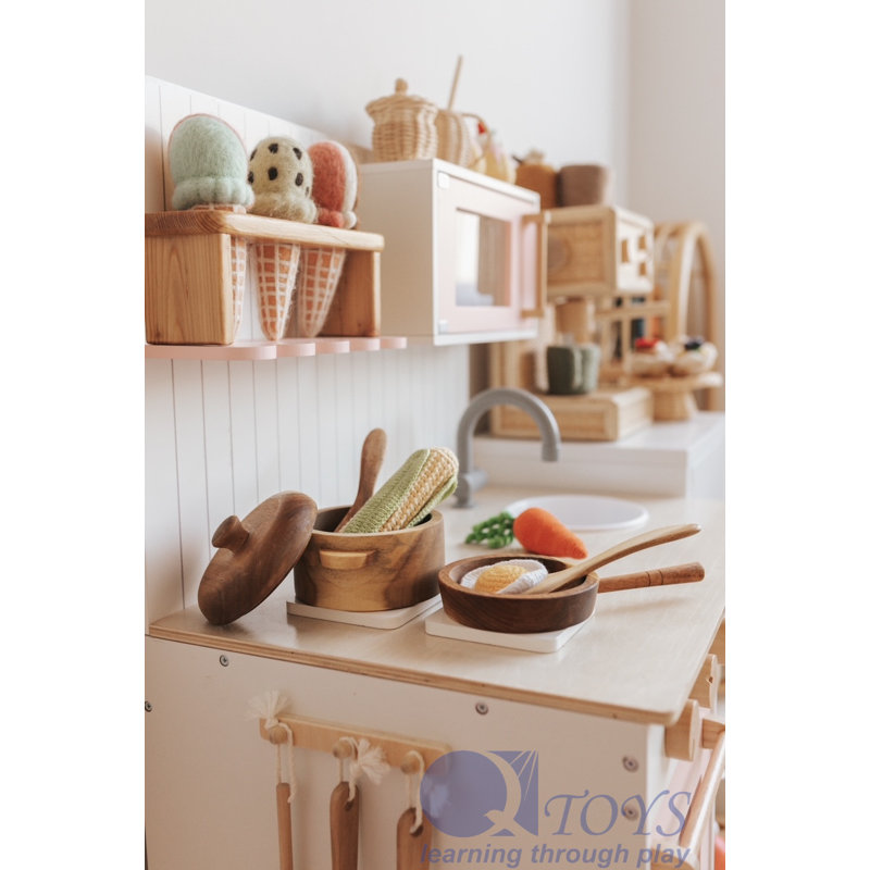 Ensemble de casseroles en acajou