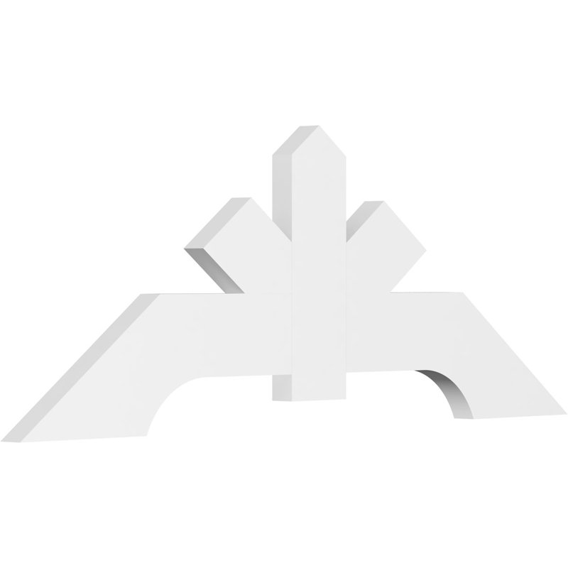 Support de pignon en PVC de qualité architecturale Vanguard, H 22,5 po x l 60 po (pas: 9/12), P 2 po x F 6 po