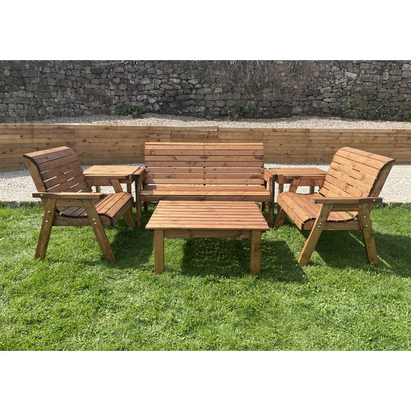 Zierikzee Rectangular 5 - Piece 4 - Person Outdoor Table Set