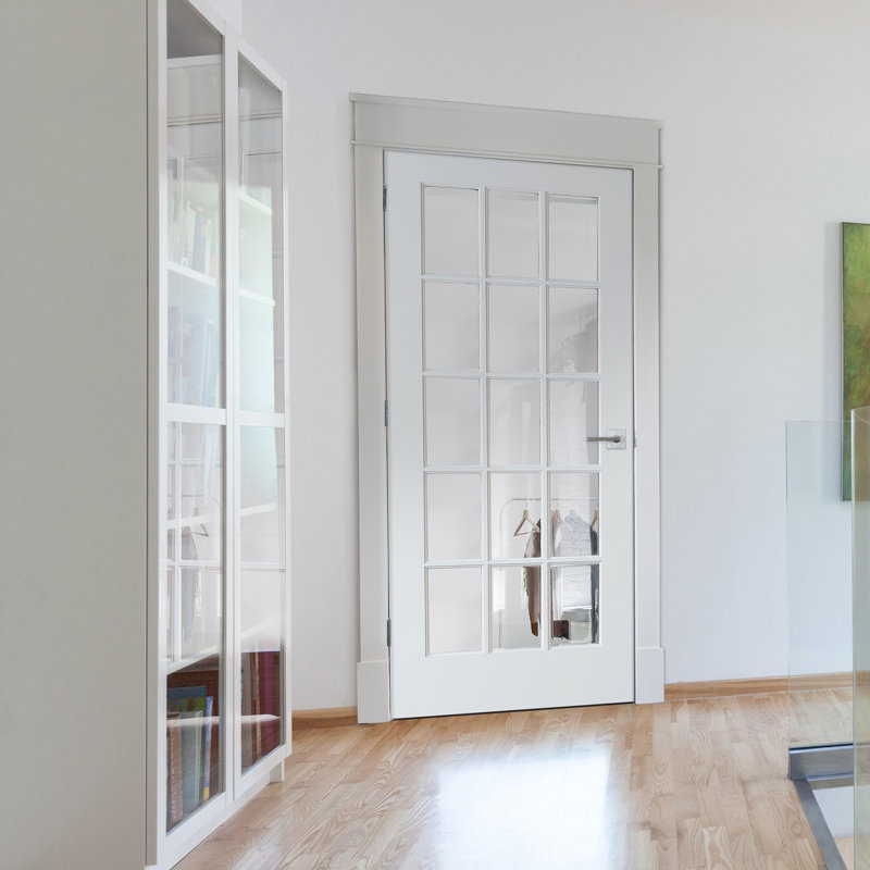 Porte intérieure en panneau de fibres à densité moyenne apprêté 15-Lite, 36 po x 80 po, Côté droit