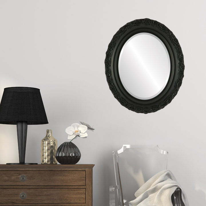 Miroir d'appoint Winegar, Noir mat, 21 po x 17 po