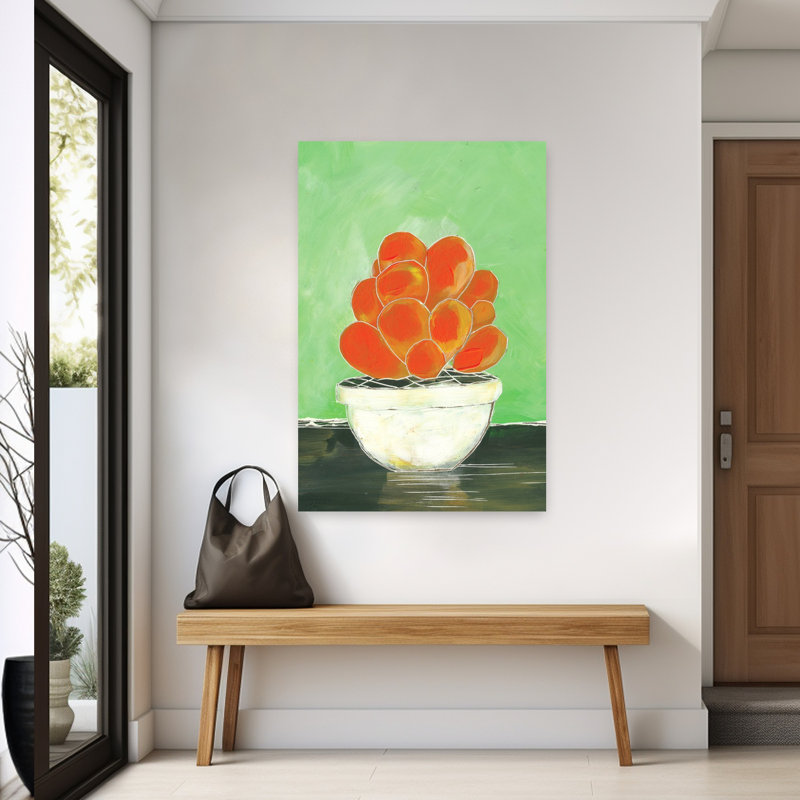 Art contemporain contemporain abstrait audacieux, cactus, H 60 po x l 40 po
