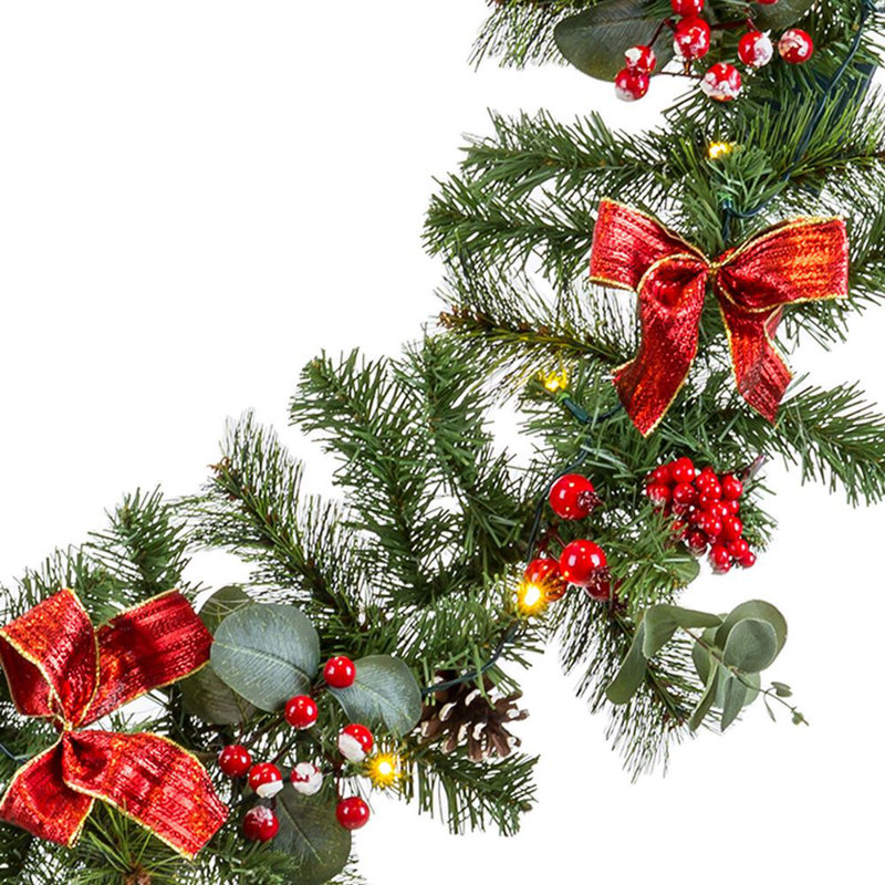 180cm Lighted Faux Garland with Lights