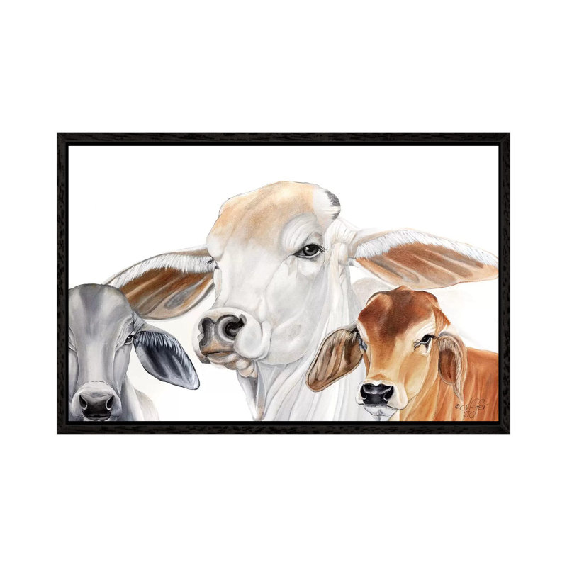Ranch Life 1 Piece Painting on Canvas, 101.6cm H x 152.4cm W x 3.81cm D, Black Framed