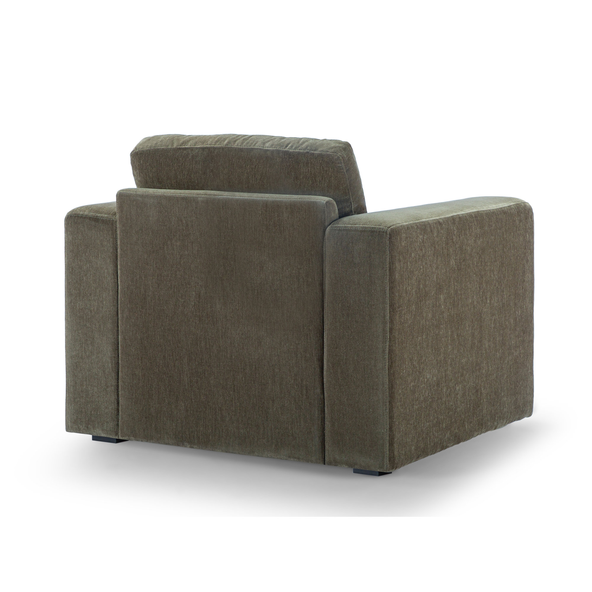 Benedict Upholstered Armchair, Olive Green Performance Chenille