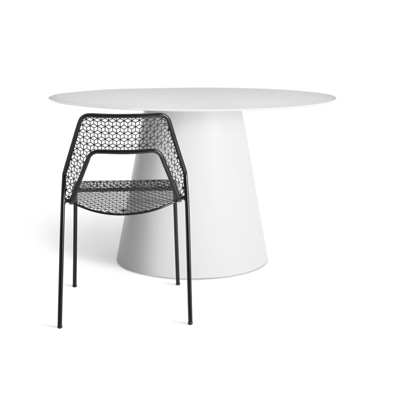 Circula Round Dining Table, White, Standard (30" Height), 36" W x 36" L