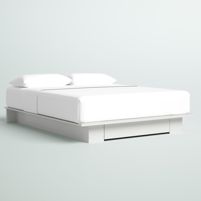 Sariel Platform Storage Bed, White