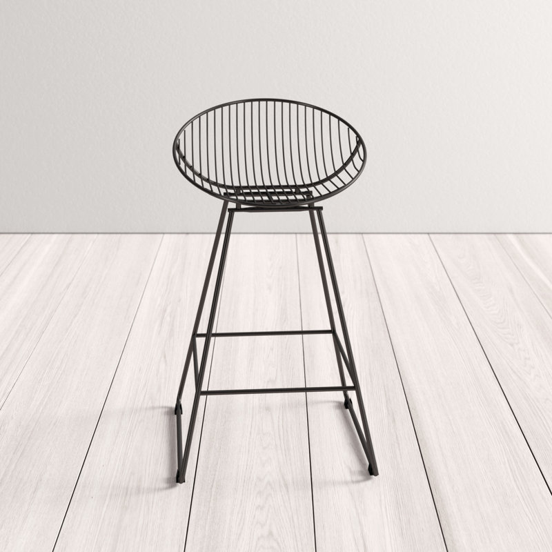 Counter Stool with Metal Frame, Grey