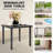 Square Metal Outdoor Side Table With Slatted Tabletop, Powder-coated Frame
