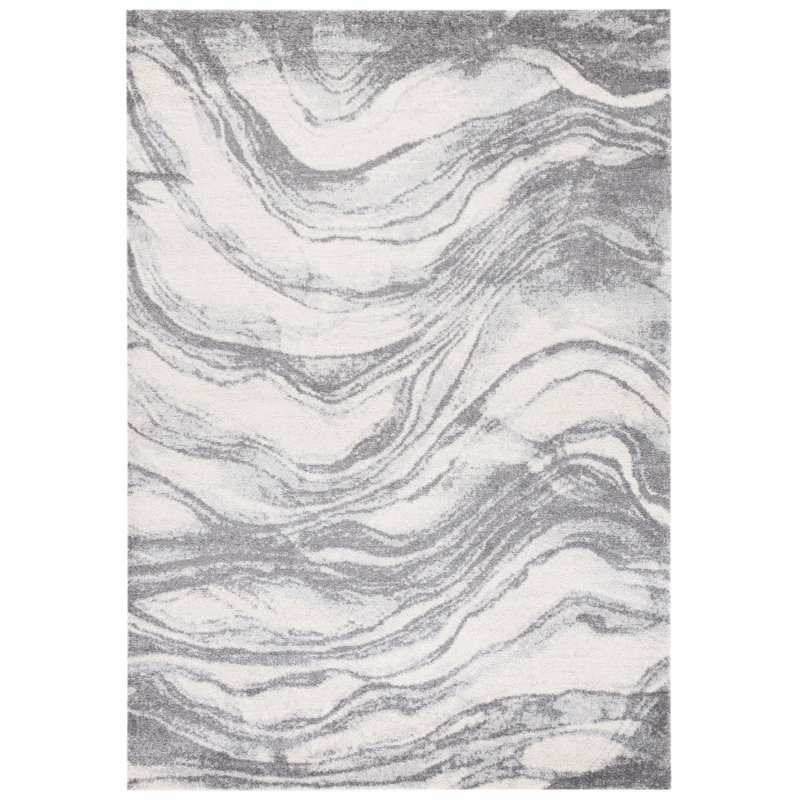Tapis ivoire / gris Tulum 275, Rectangle 9 pi x 12 pi