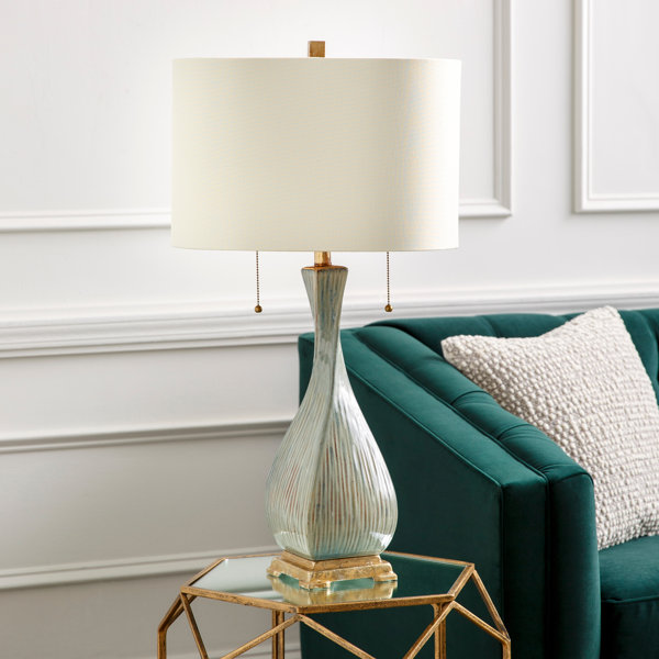 Cherise Adjustable Shade Table Lamp Antique Brass and Matte Black