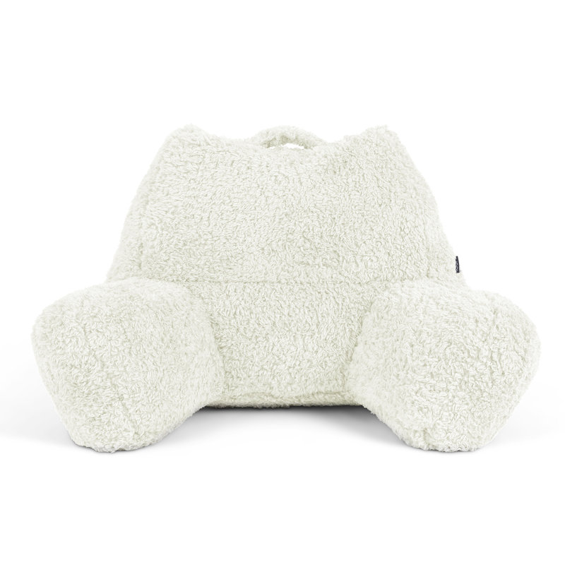 Bean Bag Bazaar Teddy Fleece Support Pillow, Natural Cream