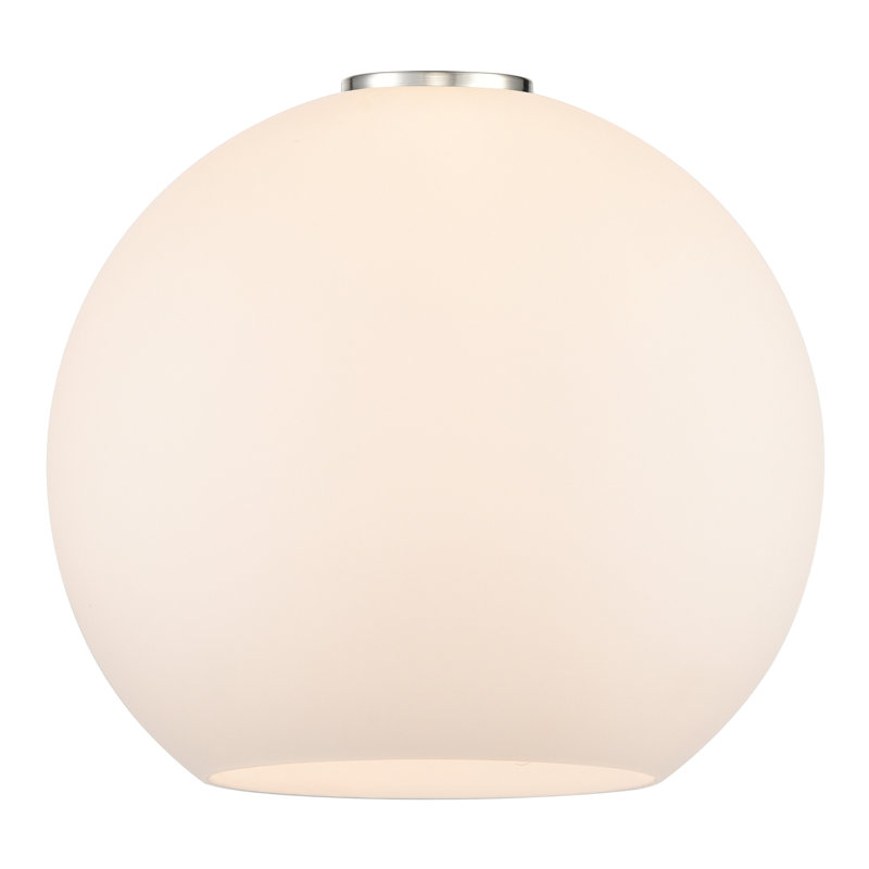 Luminaire suspendu sphère 1 lumière, H 13 po x l 10 po x P 10 po, Blanc mat