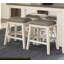 Ensemble de 2 tabourets de bar en tissu texturé brun