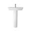Maya Vitreous China Rectangular 465mm Full Pedestal Basin