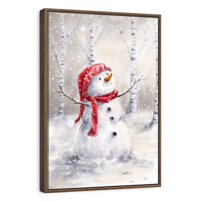 Bonhomme de neige en bois