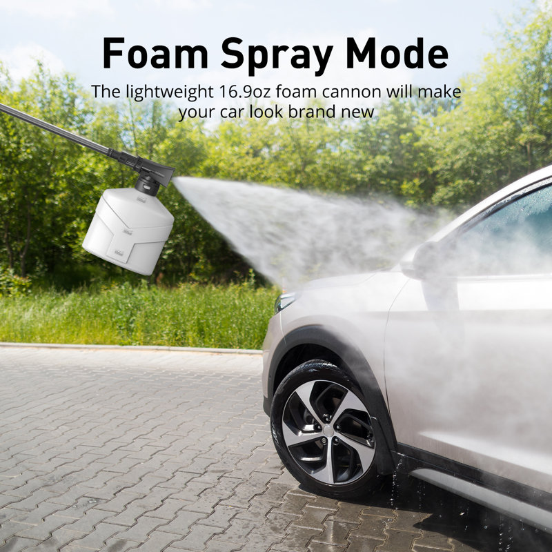 4200psi Max 3.0 Gpm Electric High Pressure Washer, Power Washer With Hose Reel, Car Wash Machine With 4 Quick Connect Nozzles, Foam Cannon, For Cars, Patios, And Floor Cleaning