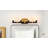 28 in. Modern Industrial Matte Black and Gold 4-Light Bathroom Vanity Light with Reversible Mounting for Bathroom Mirror and Powder Room-1218717635