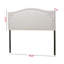 Tête de lit tapissier à garniture cloutée beige grisâtre de H 25,63 po x l 55,43 po x P 2,19 po Montserrad-708368253-708368255