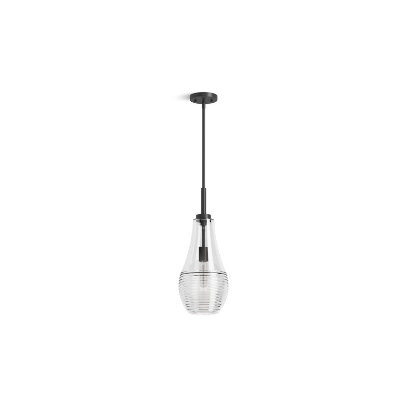 Simplice 5 In. Bottle Pendant, Matte Black, 72.44" H x 8" W x 12.38" D