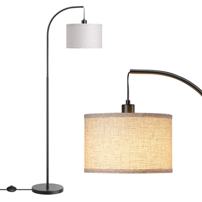64" Arced/Arc Floor Lamp with Remote Control,Bulb Included