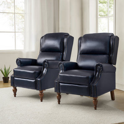 Fauteuil inclinable manuel en cuir Deondria Vegan (ensemble de 2)
