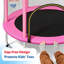 Mini trampoline intérieur/extérieur de 122 cm pour enfants, trampoline pour tout-petits avec filet de sécurité, panier de basketball astronaute, 3 à 8 ans
