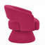 Fauteuil demi-tonneau pivotant rembourré en velours-540599338
