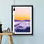 Peach Sky over the Mountain in Abstract - Picture Frame Graphic Art Print-55739087-55739090