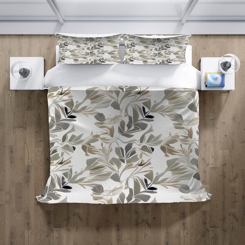 Ensemble de housse de couette , Housse de couette simple + 1 taie décorative pour