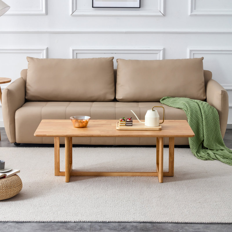 Table basse rectangulaire avec base robuste