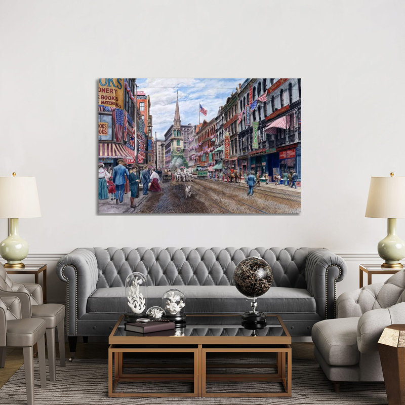 Boston by Stanton Manolakas - Wrapped Canvas Painting