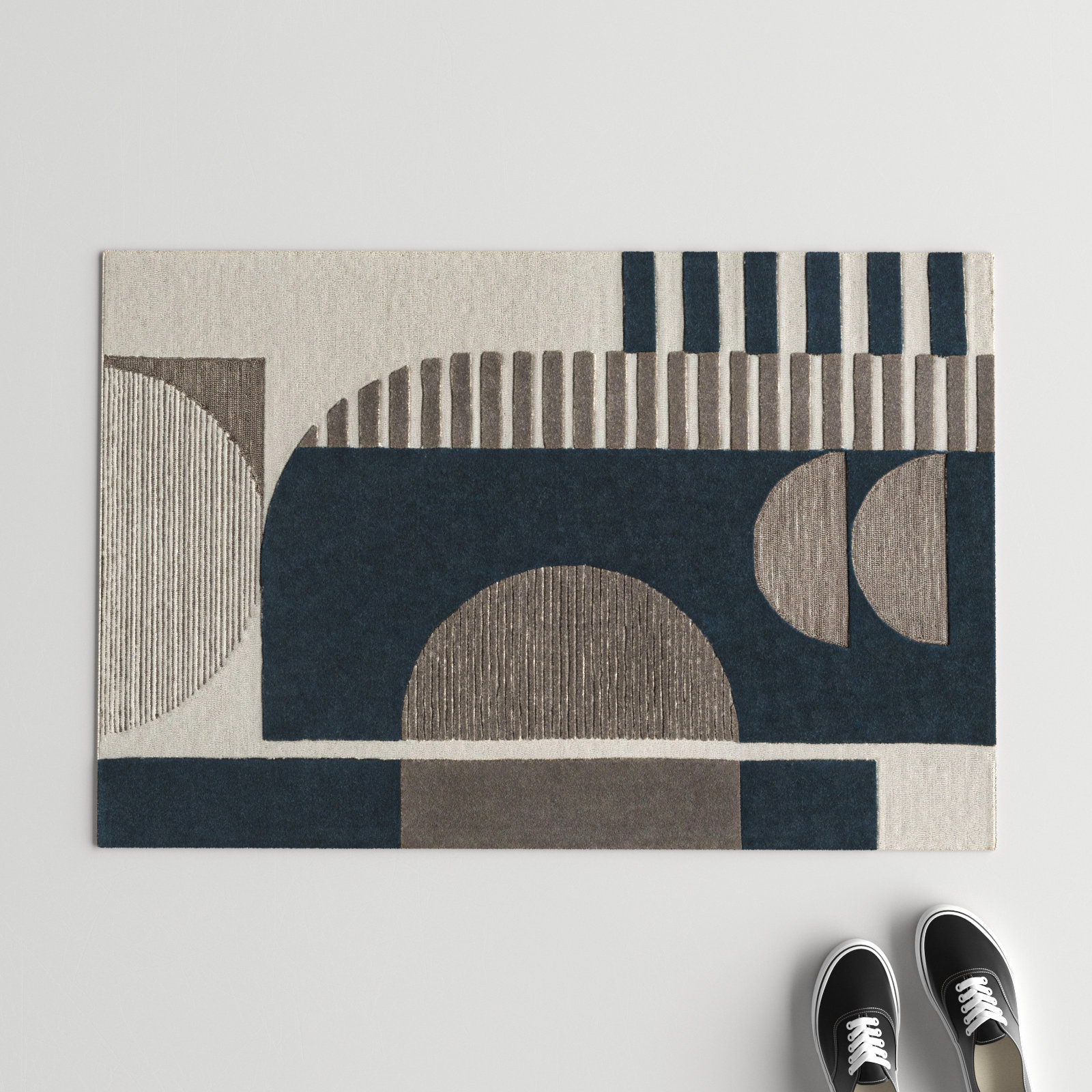 Sola Hand-Tufted Geometric Rug, Rectangle 2' x 3'