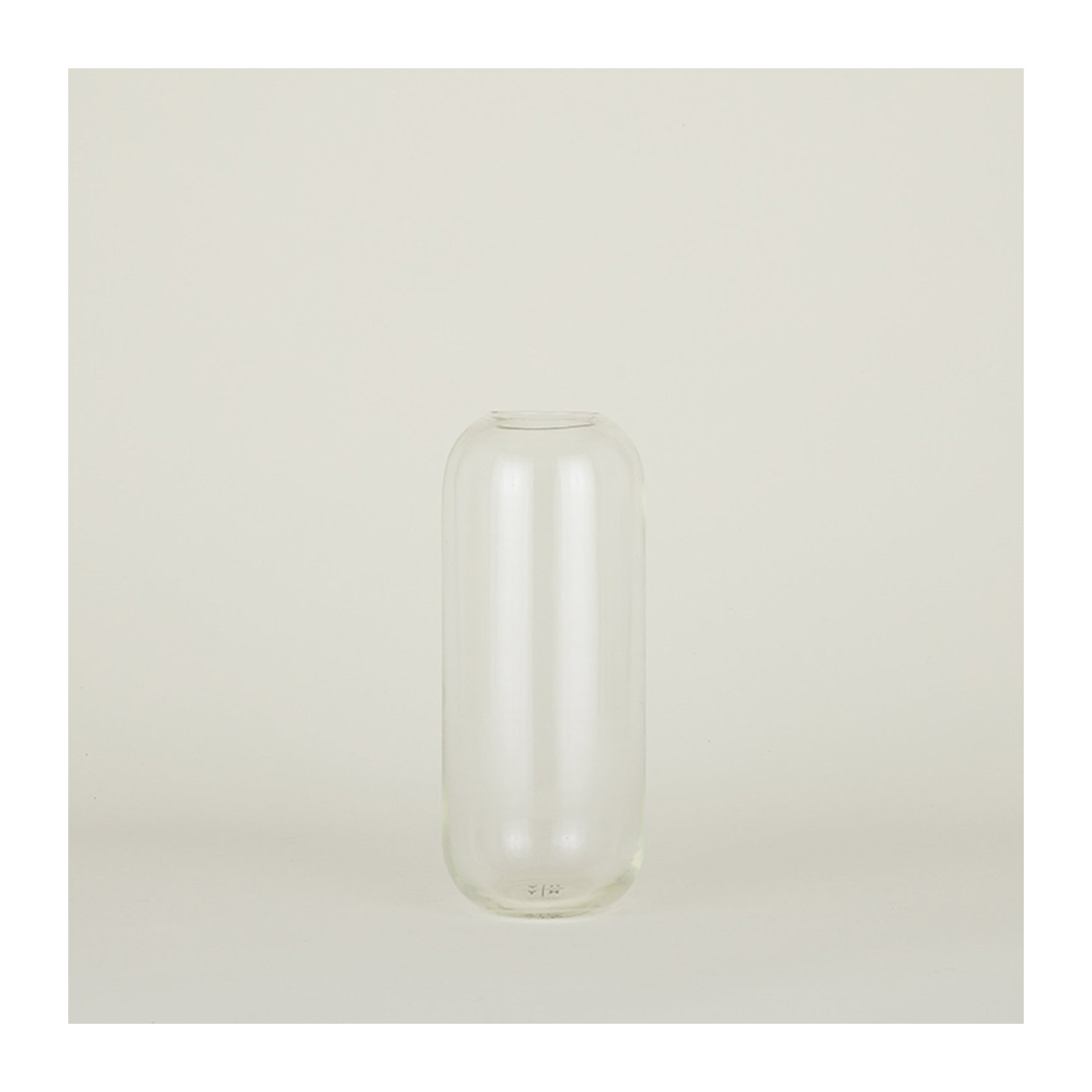 Aurora Handmade Glass Table Vase, Clear, 12.5" H x 5" W x 5" D