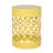 Outdoor Metal End Table In Yellow, Modern Iron Style, Powder-Coated Frame, No Assembly, 13.37"W X 13.37"D 17.66"H & 12.00"W 12.00"D 16.00"H Yellow , Build,