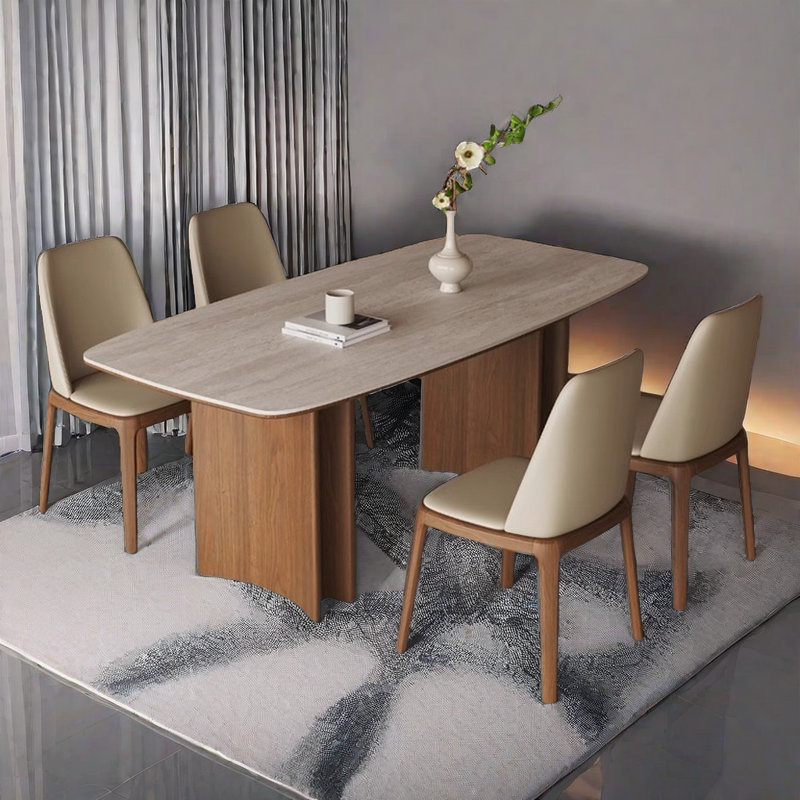 Ensemble de table et chaises de salle à manger rétro, H 29,52 po x L 70,86 po x l 35,43 po