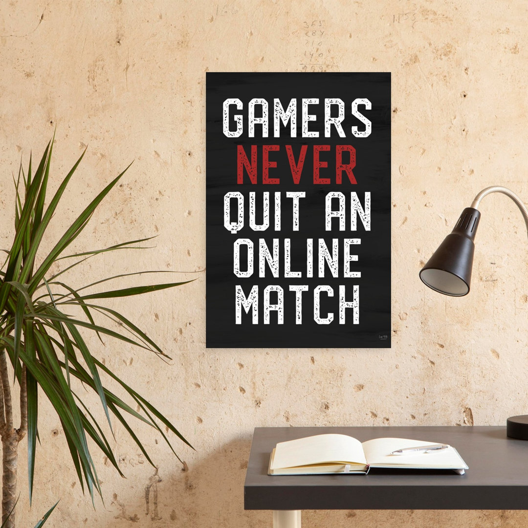 Gamers Never Quit Abstract Contemporary Wall Art Print