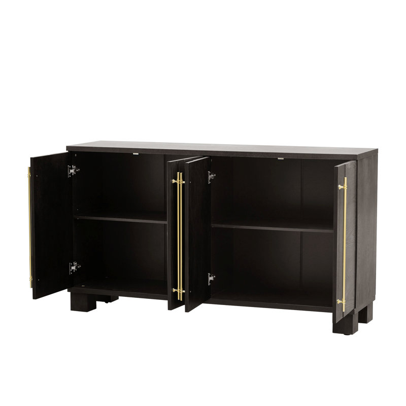 Sideboard,Buffet table,Dining cabinet,Office credenza with Adjustable Shelves And Handles, Taupe