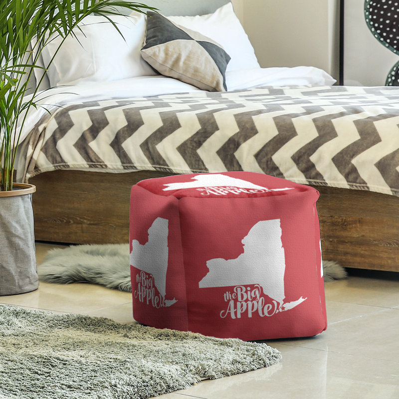 Repose-pieds à cubes big pomme ny, Rouge