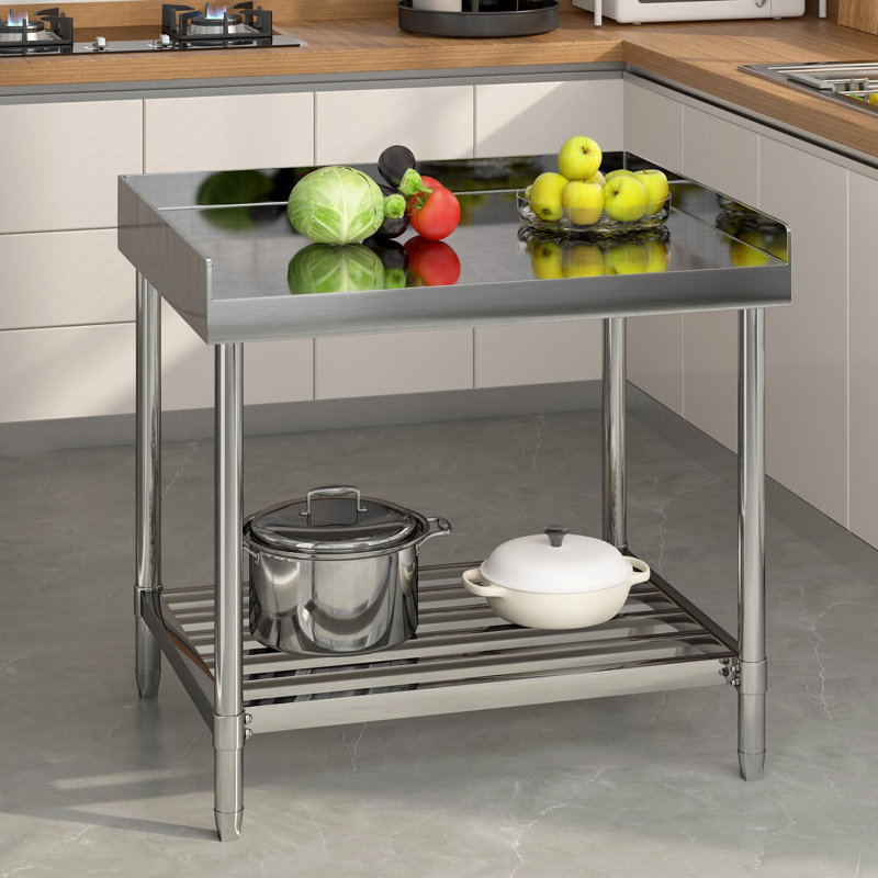 Tables de travail en acier inoxydable, 34 po H x 36 po L x 30 po P