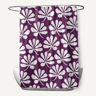 Rideau de douche simple à motif floral Miki