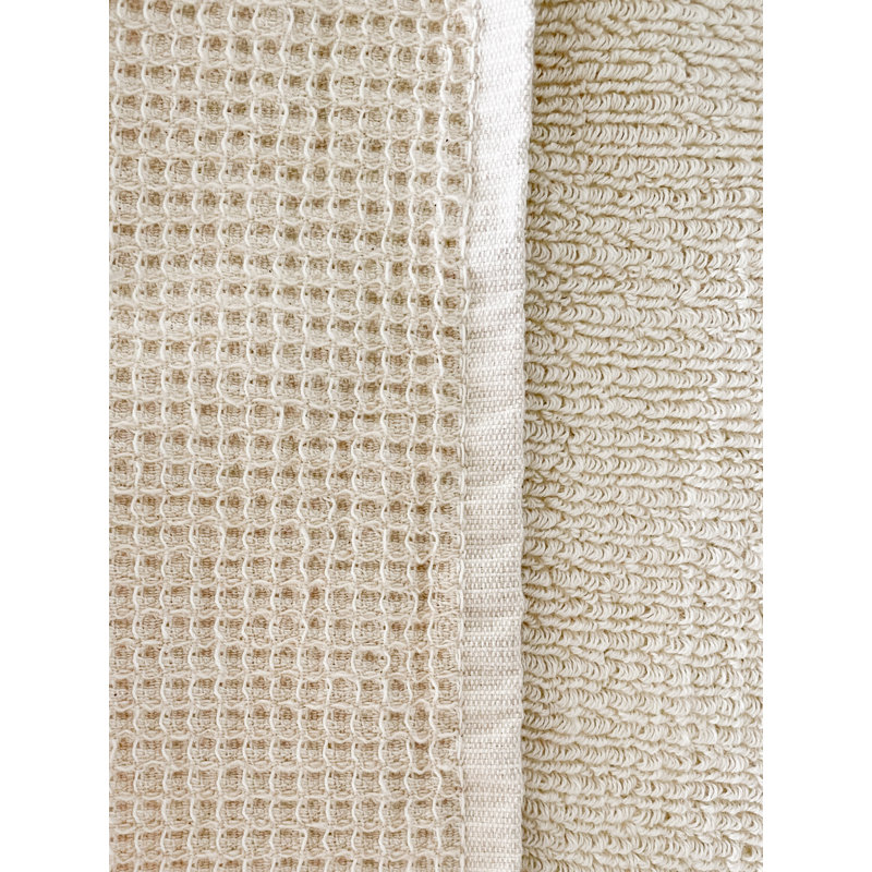 Ensemble de débarbouillettes 100% coton 2 pièces, Beige
