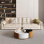Canapé modulaire orange en cuir véritable-290587172-290587173