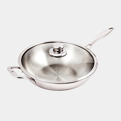 Swiss Diamond Premium Clad 12.5" Wok w/Lid - Induction